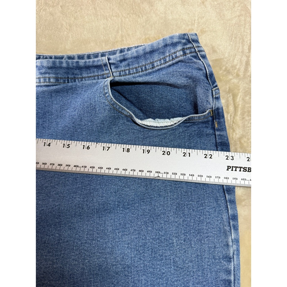 Liz Claiborne Jeans 20W Villager Sport Woman‎ Blue Ankle pants Stretch Straight - Picture 5 of 16